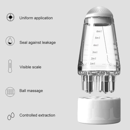 Scalp Oil Applicator & Massage Comb – 6ml Hair Oil Dispenser with Precision Roller Ball Scalp Massager