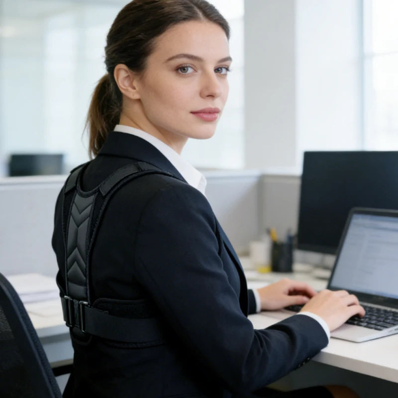 Posture Corrector Brace for Men & Women – Adjustable Back & Shoulder Support for Better Sitting & Standing Alignment