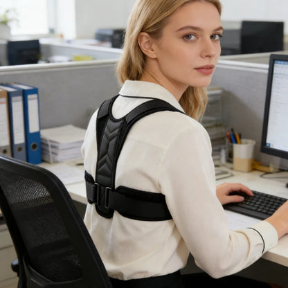 Posture Corrector Brace for Men & Women – Adjustable Back & Shoulder Support for Better Sitting & Standing Alignment